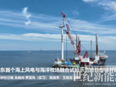 山东首个海上风电与海洋牧场融合试验项目全部风机吊装完成 即将并网!